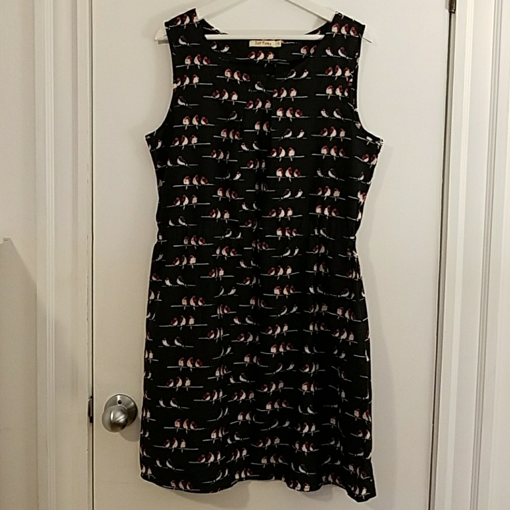 Just Funky sleeveless bird dress, XL